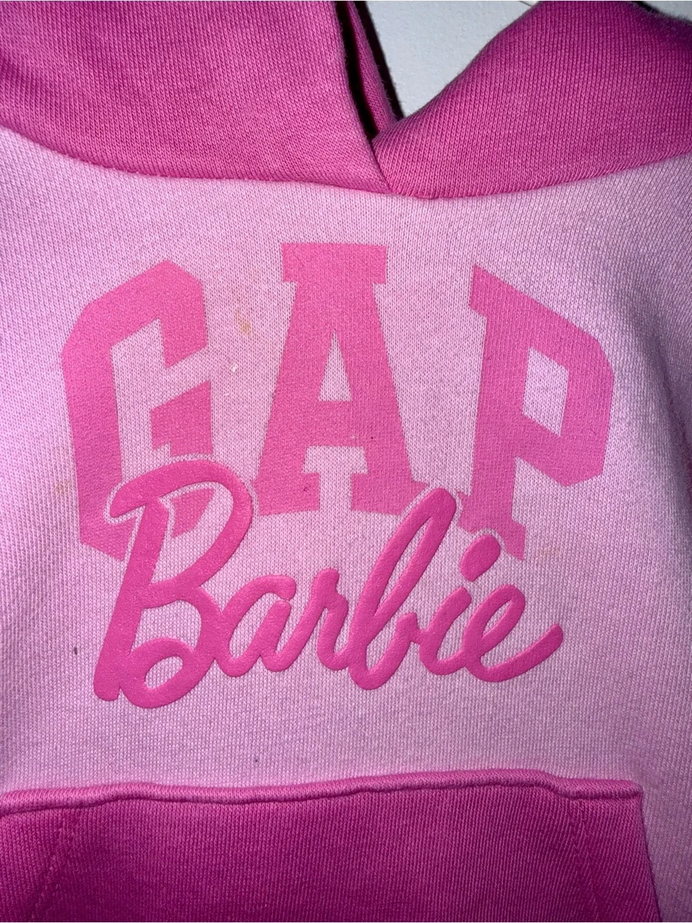 GAP x Barbie Pink Colorblock Hooded Sweatshirt